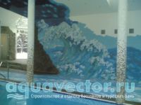 Расстяжка из мозаики на колоннах Расстяжка из мозаики на колоннах