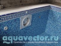 Мозаика микс в скиммерном бассейне Мозаика микс в скиммерном бассейне